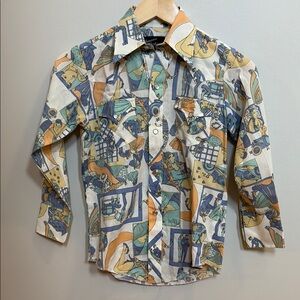 Champion Westerns vintage button down shirt size 10